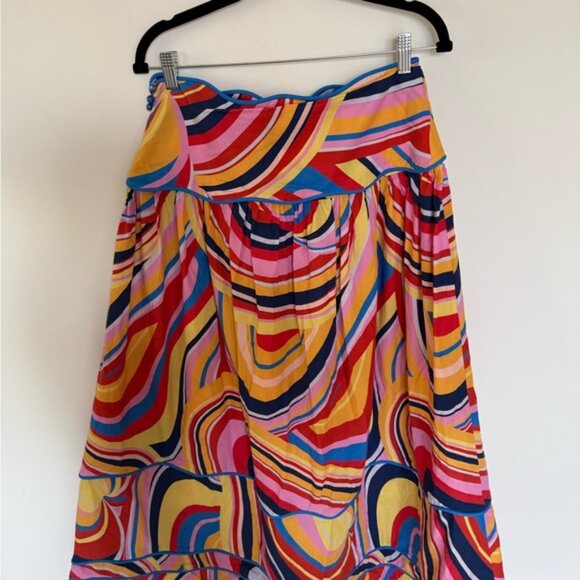Farm Rio Colorwaves midi skirt - Picture 7 of 7